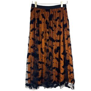 Chichwish Halloween Bat Print overlay Midi Skirt  Women S/M witchy party